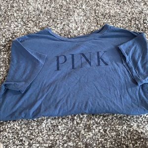 Pink blue shirt !